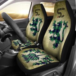 Tartan Car Seat Cover Lion and Thistle Special Style