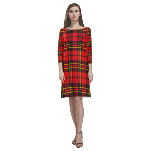 Tartan dresses Brodie Modern Tartan Dress Round Neck Dress