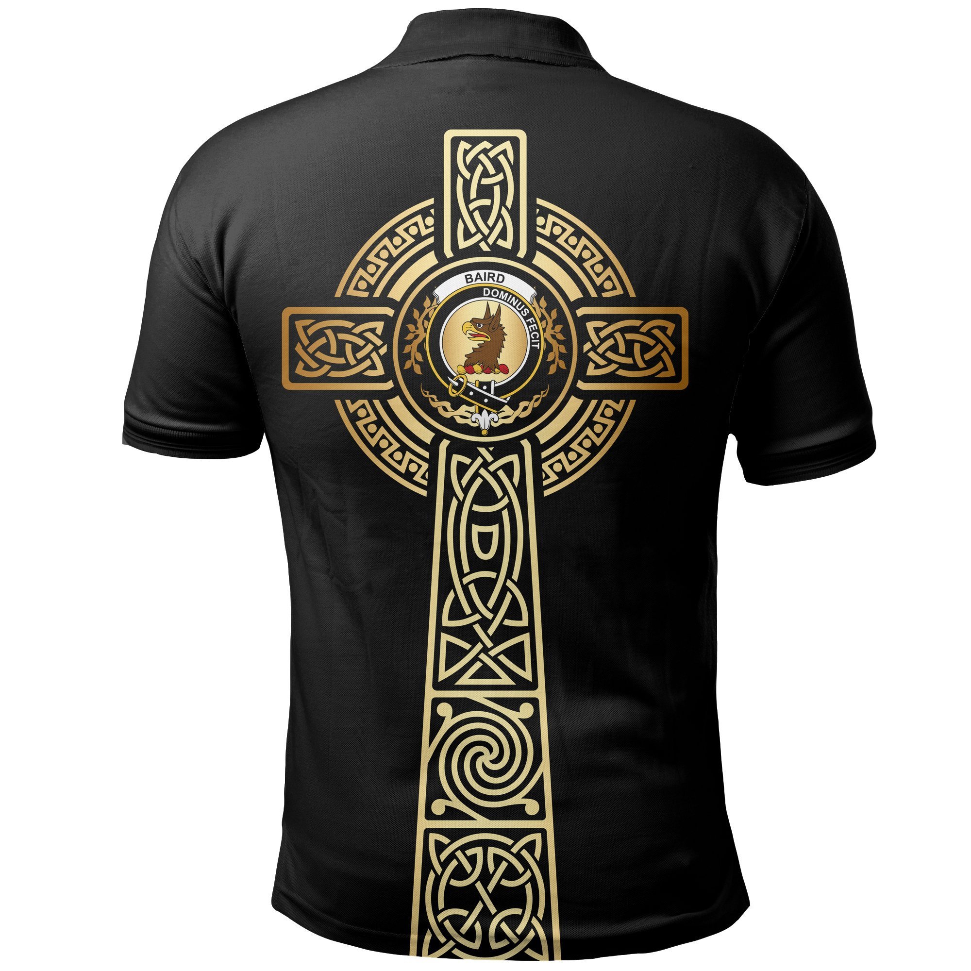 Baird Polo Shirt Celtic Tree Of Life Clan Unisex Black