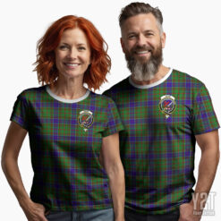 Adam Scottish Tartan T-shirt with Crest – Authentic Clan Apparel