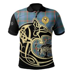 Agnew Ancient Clan Polo Shirt Viking Wolf