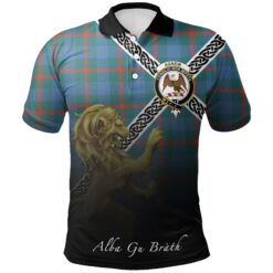 Agnew Ancient Polo Shirts Tartan Crest Celtic Scotland Lion