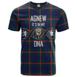 Agnew Modern Clan DNA In Me Tartan Crest T-Shirt