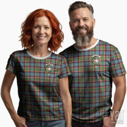 Aikenhead Scottish Tartan T-shirt with Crest – Authentic Clan Apparel