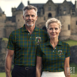 Aiton Clan Tartan Polo with Crest - Authentic Scottish Apparel