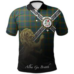 Aiton Polo Shirts Tartan Crest Celtic Scotland Lion