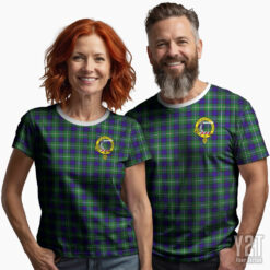 Alexander Scottish Tartan T-shirt with Crest – Authentic Clan Apparel