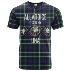 Allardice Clan DNA In Me Tartan Crest T-Shirt