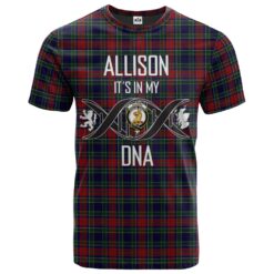 Allison (1882) Clan DNA In Me Tartan Crest T-Shirt