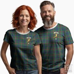 Allison Scottish Tartan T-shirt with Crest – Authentic Clan Apparel