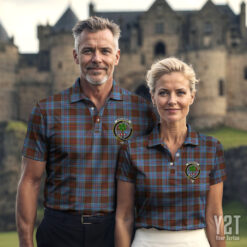 Anderson Clan Tartan Polo with Crest - Authentic Scottish Apparel