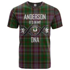 Anderson of Kinneddar Hunting Clan DNA In Me Tartan Crest T-Shirt