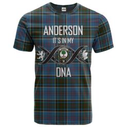 Anderson Old Makinlay Clan DNA In Me Tartan Crest T-Shirt