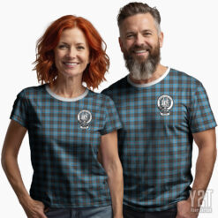Angus Ancient Scottish Tartan T-shirt with Crest – Authentic Clan Apparel