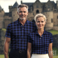 Angus Modern Scottish Clan Tartan Polo Shirt - Authentic Heritage Apparel