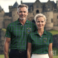 Arbuthnot Clan Tartan Polo with Crest - Authentic Scottish Apparel