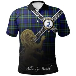 Arbuthnot Modern Polo Shirts Tartan Crest Celtic Scotland Lion