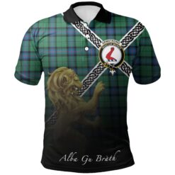 Armstrong Ancient Polo Shirts Tartan Crest Celtic Scotland Lion