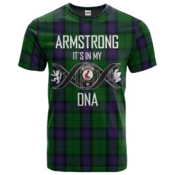 Armstrong Clan DNA In Me Tartan Crest T-Shirt