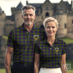 Arnott Clan Tartan Polo with Crest - Authentic Scottish Apparel