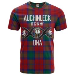 Auchinleck Clan DNA In Me Tartan Crest T-Shirt