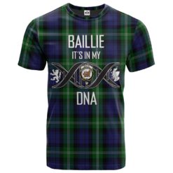 Baillie of Polkemmet Clan DNA In Me Tartan Crest T-Shirt