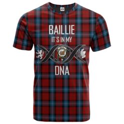 Baillie of Polkemmet Red Clan DNA In Me Tartan Crest T-Shirt