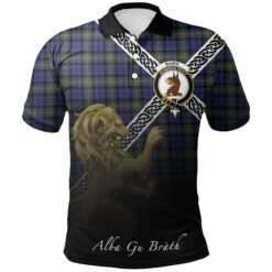 Baird Modern Polo Shirts Tartan Crest Celtic Scotland Lion