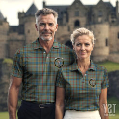 Balfour Clan Tartan Polo with Crest - Authentic Scottish Apparel