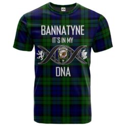 Bannatyne Clan DNA In Me Tartan Crest T-Shirt