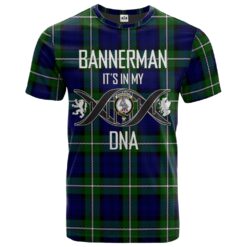 Bannerman Clan DNA In Me Tartan Crest T-Shirt