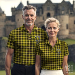 Barclay Clan Tartan Polo with Crest - Authentic Scottish Apparel