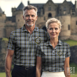 Bell Clan Tartan Polo with Crest - Authentic Scottish Apparel