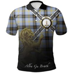 Bell of the Borders Polo Shirts Tartan Crest Celtic Scotland Lion