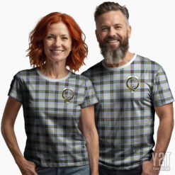 Bell Scottish Tartan T-shirt with Crest – Authentic Clan Apparel