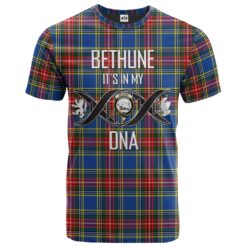 Bethune Clan DNA In Me Tartan Crest T-Shirt