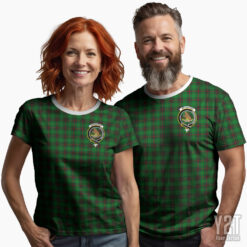 Beveridge Scottish Tartan T-shirt with Crest – Authentic Clan Apparel