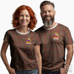 Birrell Scottish Tartan T-shirt with Crest – Authentic Clan Apparel