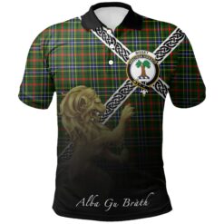 Bisset Polo Shirts Tartan Crest Celtic Scotland Lion
