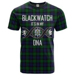 Blackwatch 01 Clan DNA In Me Tartan Crest T-Shirt