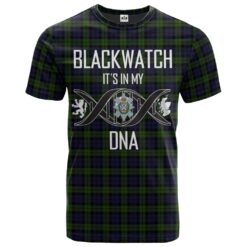 Blackwatch 02 Clan DNA In Me Tartan Crest T-Shirt