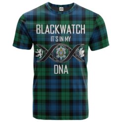 Blackwatch Ancient Clan DNA In Me Tartan Crest T-Shirt