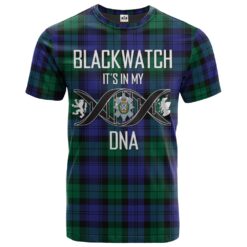 Blackwatch Modern Clan DNA In Me Tartan Crest T-Shirt