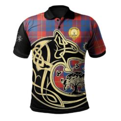 Blane Clan Polo Shirt Viking Wolf