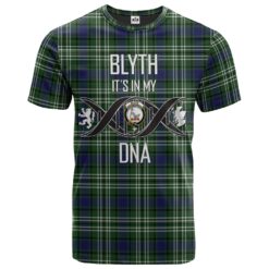 Blyth Clan DNA In Me Tartan Crest T-Shirt