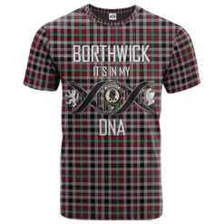 Borthwick Ancient Clan DNA In Me Tartan Crest T-Shirt