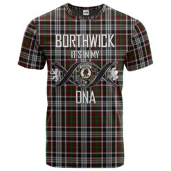 Borthwick Dress Clan DNA In Me Tartan Crest T-Shirt