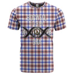 Boswell Modern Clan DNA In Me Tartan Crest T-Shirt