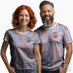 Boswell Scottish Tartan T-shirt with Crest – Authentic Clan Apparel