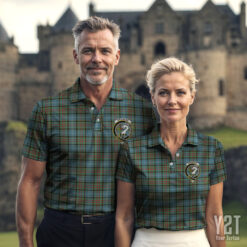 Brisbane Clan Tartan Polo with Crest - Authentic Scottish Apparel